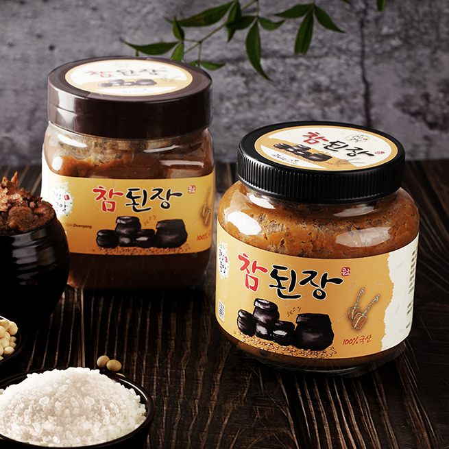 [두미원] 국산콩 100% 참된장 1kg 항아리숙성